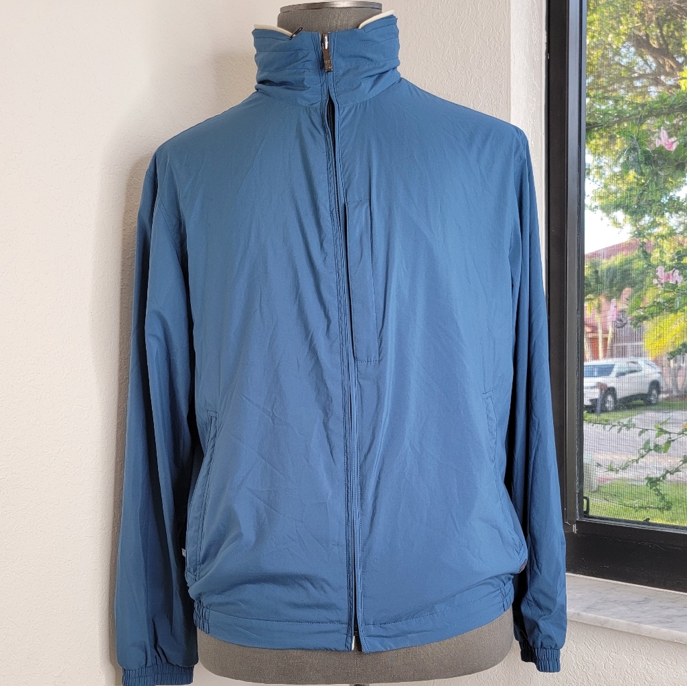 ZEGNASPORT Reversible Hooded Two-Toned Lightweight Full Zip Jacket M.